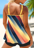 Circular Ring Mid Waisted Dazzle Colorful Tankini Top