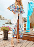 Floral Printed Wrap Cover Up