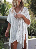 Solid  Knit Cover Ups For Holiday