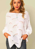 A-Line Long Sleeve Cutout Sweater