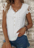 Lace Breathable Hollow Out Top