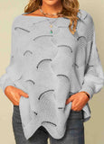 A-Line Long Sleeve Cutout Sweater