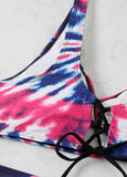 Tie Dye High Waisted Bikini Set