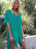 Solid  Knit Cover Ups For Holiday