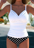 Surplice Polka Dot  Tankini Set