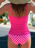 Surplice Polka Dot  Tankini Set