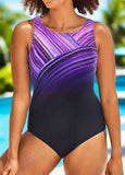 Chlorine Resistant High Neck One Piece Swimsuit