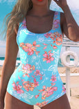 Floral Print  One Piece Swimwear