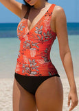 Fir Pearl Print  Tummy Control Tankini Set