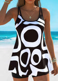 Abstract Print High Stretch Tankini Set