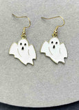 Alloy Detail Zombie Design White Earrings