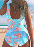 Floral Print  One Piece Swimwear