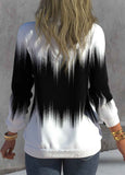 Zipper Ombre  Long Sleeve Sweatshirt