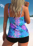 Asymmetry   Leaf Print Tankini  Set