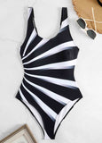 Black & White  Slimming One-piece Swimsuit