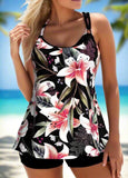 Tummy Control  Circular Ring  Printed   Tankini Set