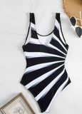 Black & White  Slimming One-piece Swimsuit