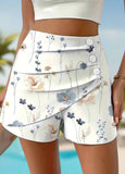 Effortlessly Chic & Elegant Floral High-Waist Shorts