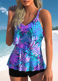 Asymmetry   Leaf Print Tankini  Set