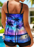 Circular Ring  Printed  Tankini Set