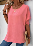 Smocked Half Sleeve T Shirt