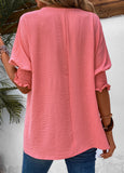 Smocked Half Sleeve T Shirt