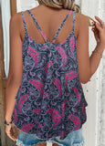 Asymmetry Tribal Print Camisole Top