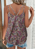 Asymmetry Tribal Print Camisole Top