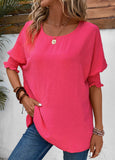 Smocked Half Sleeve T Shirt