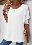 Smocked Half Sleeve T Shirt