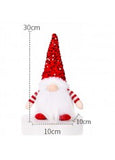 Red Sequin Striped Christmas Santa Claus Doll Decoration