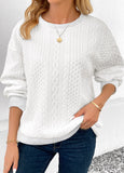 Blue Patchwork Long Sleeve Round Neck Sweatshirt