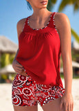 Bowknot Paisley Print  Tankini Set