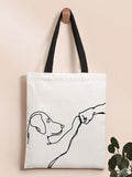 Dog High Five Casual Canvas Bag