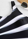 Black & White  Slimming One-piece Swimsuit