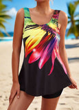 Tummy Floral Printed  Tankini Set