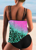 Ombre  Printed  Tankini Set