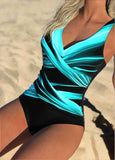 Criss Cross Ombre  One Piece Swimwear