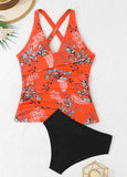 Fir Pearl Print  Tummy Control Tankini Set