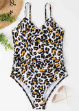 Criss Cross  Floral Print One Piece Swimwear