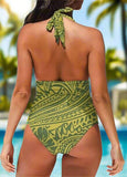 Women's Backless Tummy Control Swimwear One Piece Beach Swimsuits