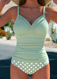 Surplice Polka Dot  Tankini Set