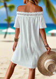 Smocked Off-Shoulder Cover-Up Dress