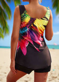 Tummy Floral Printed  Tankini Set