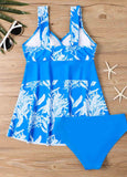 Tummy Coverage Printed  One Piece   Swimsuit