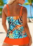 Circular Ring Mid Waisted  Tankini Set