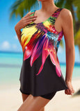 Tummy Floral Printed  Tankini Set