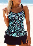 Circular Ring Mid Waisted  Tankini Set