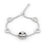 Skull Design Sterling Silver Bracelet