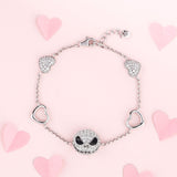 Skull Design Sterling Silver Bracelet